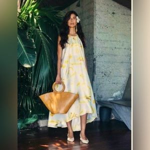 Cult Gaia Chelsea silk midi dress- lemonade